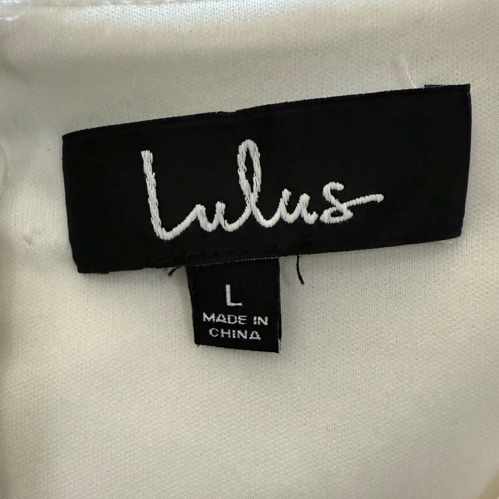Lulu's Off-White V-Neck Sheath Midi Dress - Picture 7 of 8
